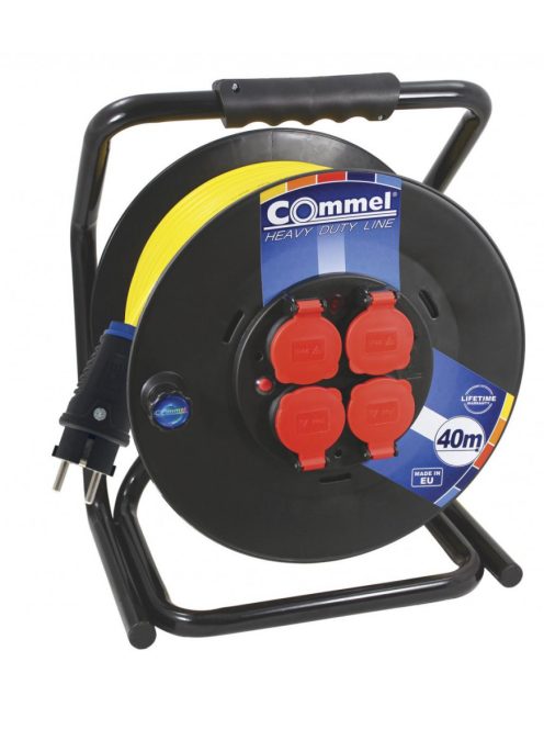 Commel Kábel dob - PVC 300 mm, egyfázisú,  16 A 230 V ~ 3500 W IP44,  3x1,5, 30M