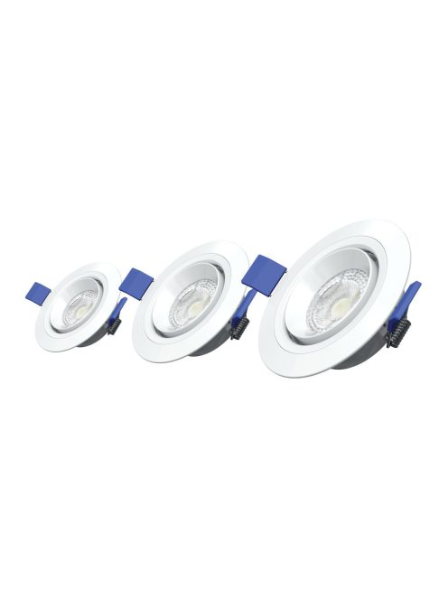 Commel süllyesztett LED panel, állítható, kerek 90mm 3000K, 3db