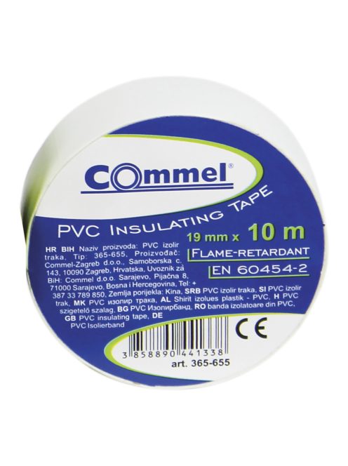 Commel szigetelőszalag  19mm x 10m fehér 1 db