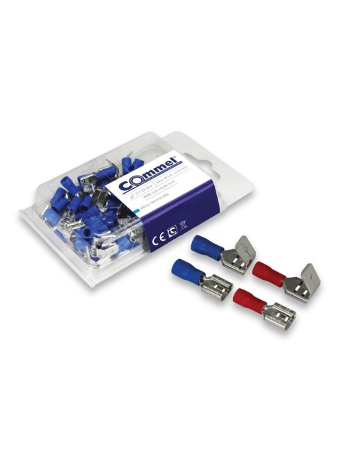 Commel szigetelt csúszósaru csap és csatlakozó 0.5-1.5 mm2, 25+25 db