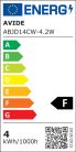 Avide LED 4.2W JD E14 CW 6400K