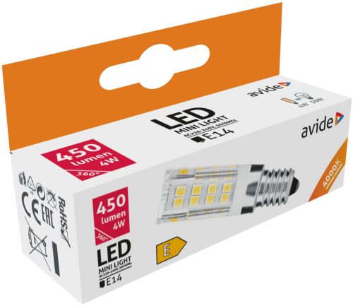 Avide LED 4W JD E14 NW 4000K fekvő