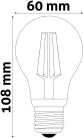 Avide LED Filament Globe 3.8W E27 WW 3000K Super High Lumen
