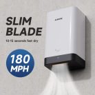 Kézszárító Slim Mini, ezüst, műanyag 900W