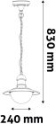 Avide kültéri függesztett lámpa Imperial 1xE27 IP44 antik fehér