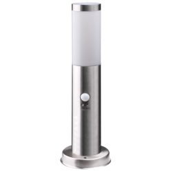   Avide kültéri álló lámpa Boca 1xE27 PIR 450mm IP44 Szatén Nikkel