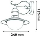 Avide kültéri fali lámpa Imperial 1xE27 IP44 antik arany