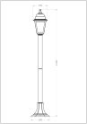 Avide Kültéri Álló Lámpa Blake 1xE27 1200mm Fekete IP44