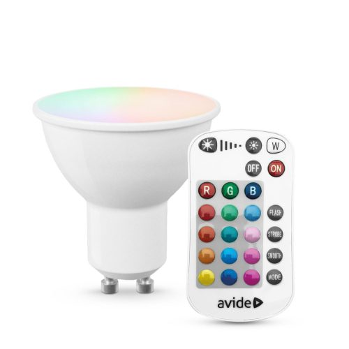 Avide Smart LED GU10 2.9W RGB+W 2700K IR Távirányítóval