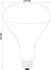Avide Infra Izzó R95 E27 100W Red