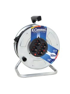   Commel kábel dob - Fém 280 mm, egyfázisú,  16 A 230 V ~ 3500 W IP20,  3x1,5, 25M