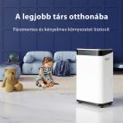 HOMEFORT HPMS20W Páramentesítő, 20 L/nap, Digitális kijelző, Gyerekzár, Időzítő, 6,5 L tartály, Telítettségjelző, Zajszint: 42 dB, Kivezethető cseppvíz