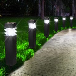   Napelemes LED kerti lámpa, hideg fehér fény, IP44 időjárásálló