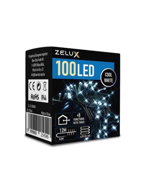 Zelux 100 Led 12m Karácsonyi Világítás CW