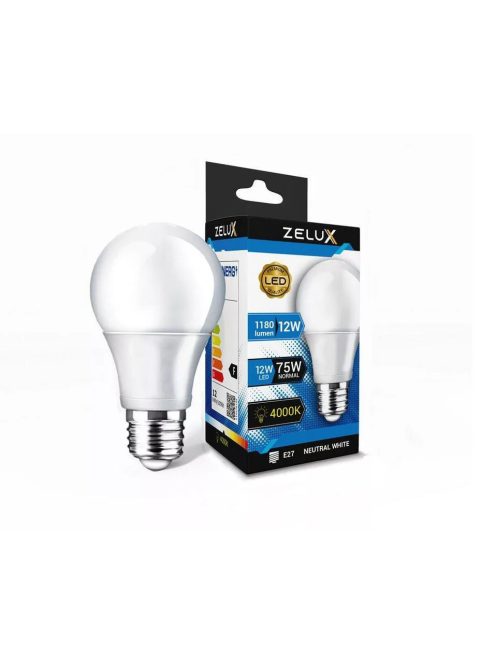 Zelux Led Globe A60 12W E27 4000K Gömb Izzó