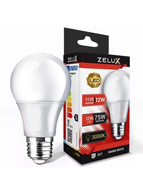 Zelux Led Globe A60 12W E27 3000K Gömb Izzó