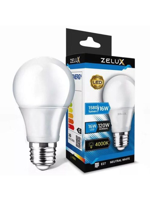 Zelux Led Globe A70 16W E27 4000K Gömb izzó