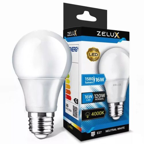 Zelux Led Globe A70 16W E27 4000K Gömb izzó