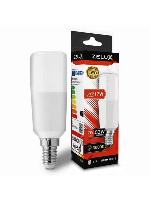 Zelux Led Bright Stick Izzó E14 7W T30 3000K