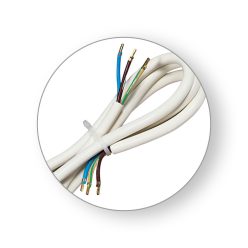   Commel csatlakozó kábel tűzhelyhez 250 V ~ 5000 W, Fehér 3G2,5 / 1,5 m